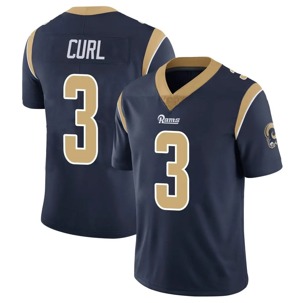 Pouc LA.Rams #3 Kam Curl Player Navy Limited Vapor Untouchable Home Game Stitched Jerseys