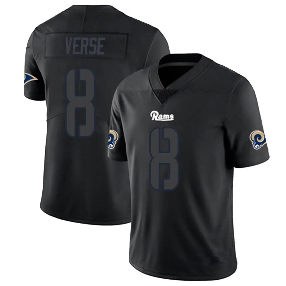 Pouc LA.Rams #8 Jared Verse Player Limited Black Impact Stitched Jerseys