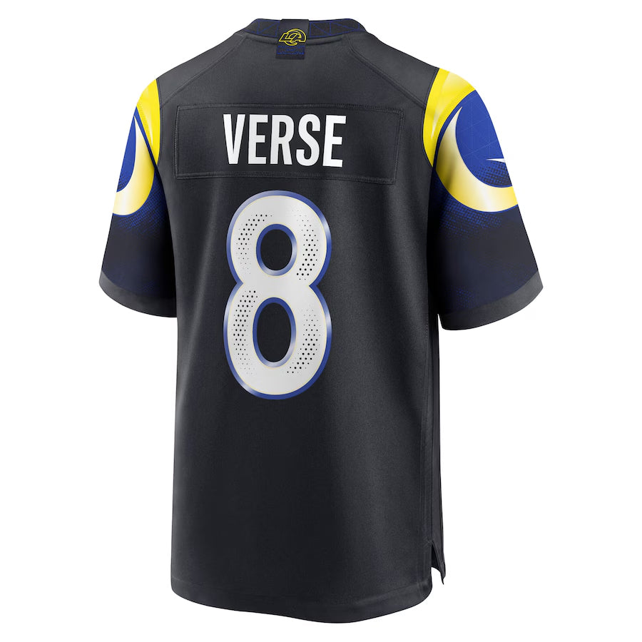 Pouc LA.Rams #8 Jared Verse Player Midnight Blue Rivalries Collection Game Stitched Jerseys