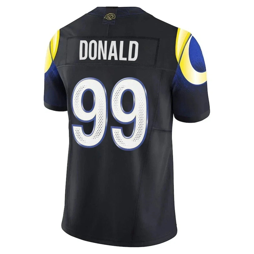 Pouc LA.Rams #99 Aaron Donald 2025 Rivalries Collection Limited Jersey - Midnight Blue Stitched Jerseys