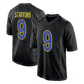 Pouc LA.Rams #9 Matthew Stafford Player Black Fashion Limited Home Game Stitched Jerseys