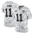 Pouc LV.Raiders #11 Jeremy Chinn Player Arctic Camo Salute To Service Limited Game Stitched Jerseys