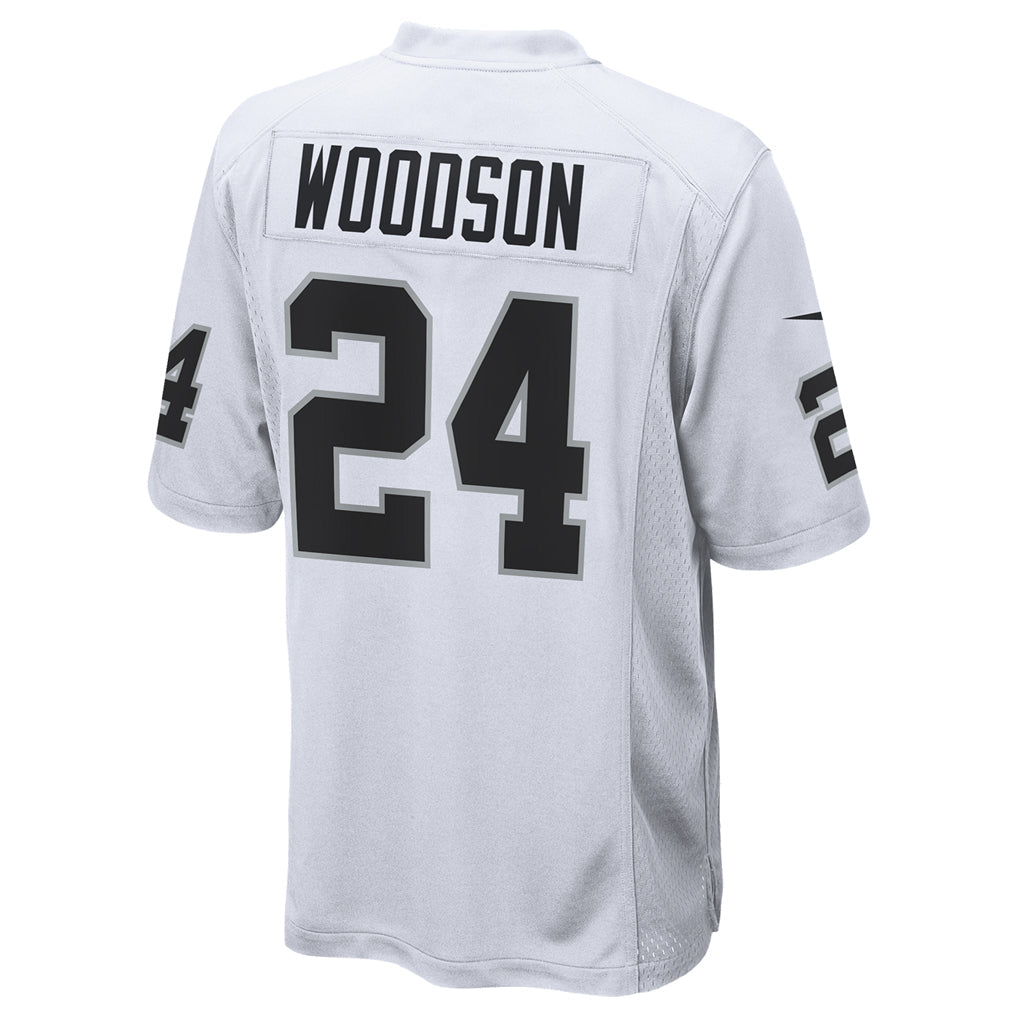 Pouc LV.Raiders #24 Charles Woodson Player Whtie Home Game  Stitched Jerseys