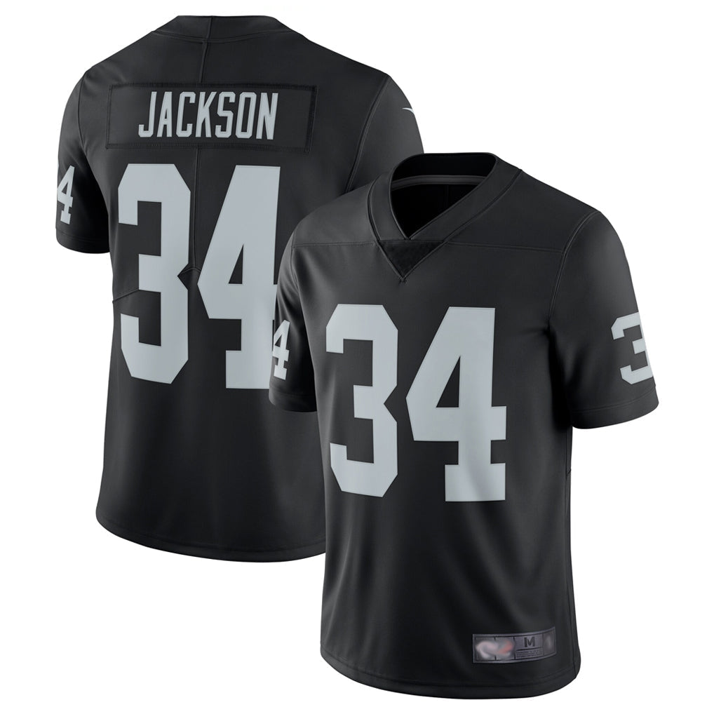 Pouc LV.Raiders #34 Bo Jackson Player Black Vapor Limited Stitched Jerseys