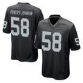 Pouc LV.Raiders #58 Jackson Powers-Johnson Player Black Home Game Stitched Jerseys