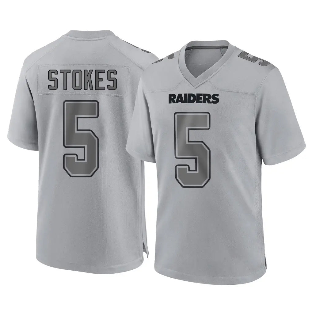 Pouc LV.Raiders #5 Eric Stokes Player Gray Atmosphere Fashion Limited Game Stitched Jerseys