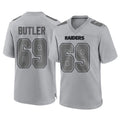 Pouc LV.Raiders #69 Adam Butler Player Gray Atmosphere Fashion Limited Game Stitched Jerseys