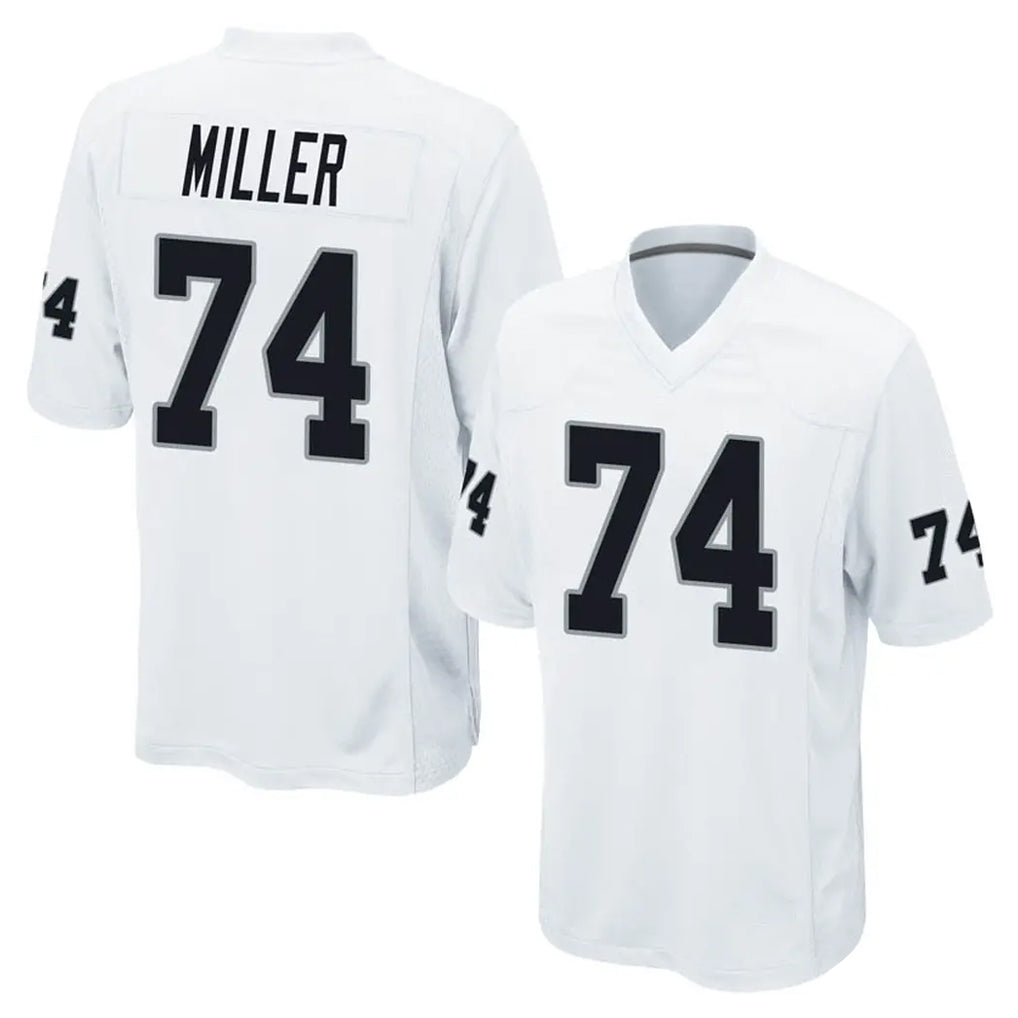 Pouc LV.Raiders #74 Kolton Miller Player White Home Game Stitched Jerseys