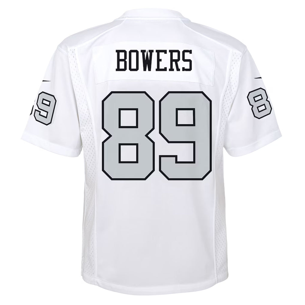 Pouc LV.Raiders #89 Brock Bowers Player White Alternate Game Stitched Jerseys