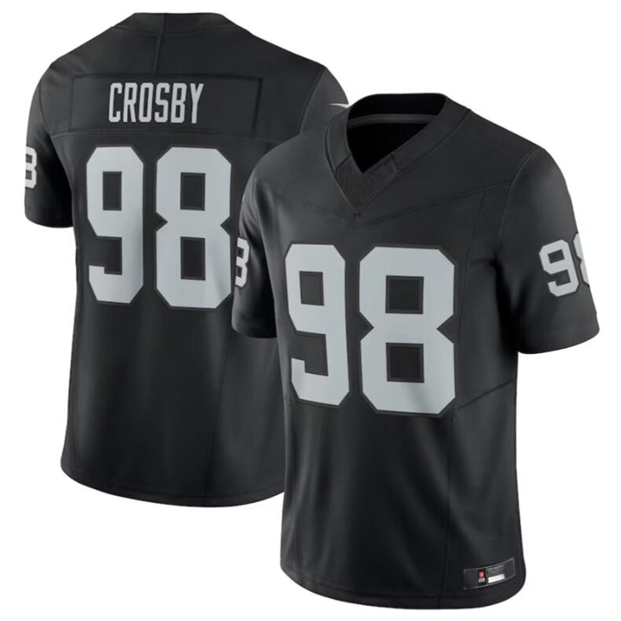 Pouc LV.Raiders #98 Maxx Crosby Black Vapor F.U.S.E. Limited Jersey American Stitched Jersey