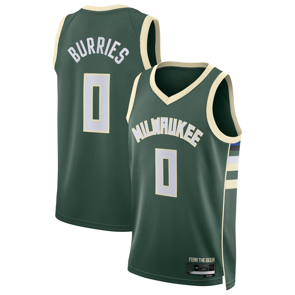 Pouc M.Bucks #0 Brayden Burries Hunter Green Swingman Jerseys - Icon Edition