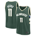 Pouc M.Bucks #11 Tyler Herro Hunter Green Fast Break Replica Jerseys - Icon Edition