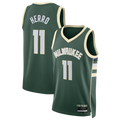 Pouc M.Bucks #11 Tyler Herro Hunter Green Swingman Jerseys - Icon Edition