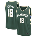 Pouc M.Bucks #18 Kyle Kuzma Hunter Green Fast Break Replica Player Jerseys - Icon Edition
