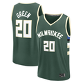 Pouc M.Bucks #20 A.J. Green Hunter Green Fast Break Replica Player Jerseys - Icon Edition