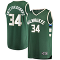 Pouc M.Bucks #34 Giannis Antetokounmpo Hunter Green Big & Tall Fast Break Player Jerseys - Icon Edition