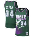 Pouc M.Bucks #34 Ray Allen Mitchell & Ness Kelly Green 199697 Hardwood Classics Swingman Jerseys
