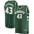 Pouc M.Bucks #43 Thanasis Antetokounmpo Hunter Green Fast Break Replica Player Jerseys - Icon Edition