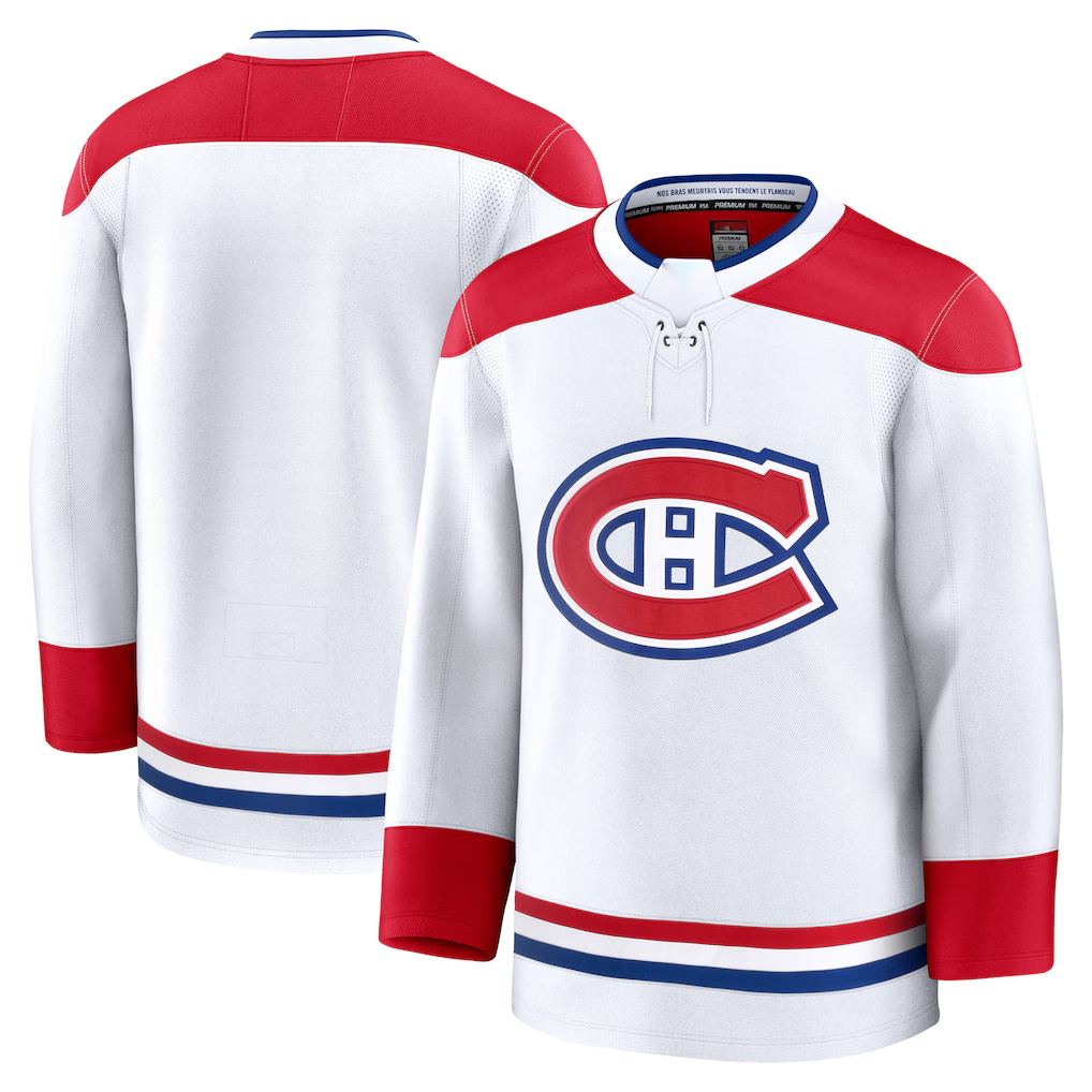 Pouc M.Canadiens White Away Premium Jerseys