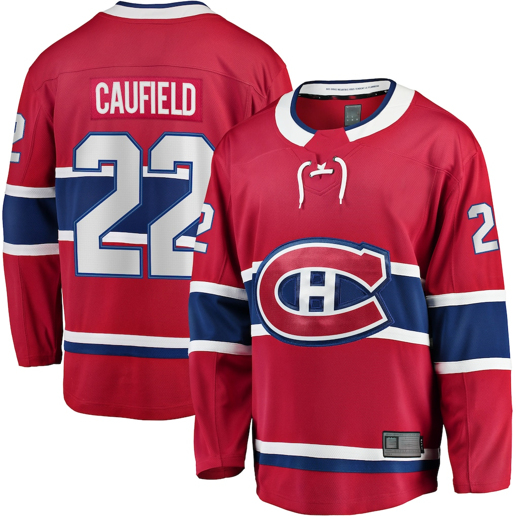 Pouc M.Canadiens #22 Cole Caufield Red Home Breakaway Replica Jerseys