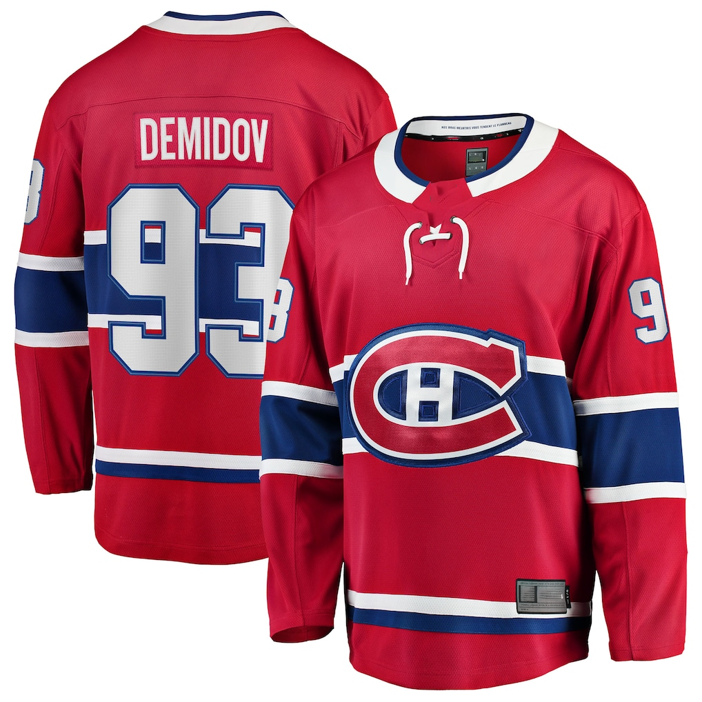 Pouc M.Canadiens #93 Ivan Demidov Red Home Breakaway Jerseys