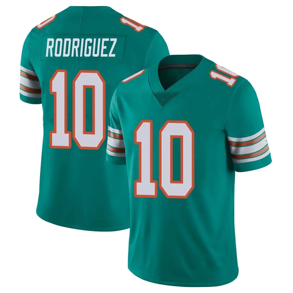 Pouc M.Dolphins #10 Jacob Rodriguez Player Aqua Limited Alternate Vapor Untouchable Home Game Stitched Jerseys