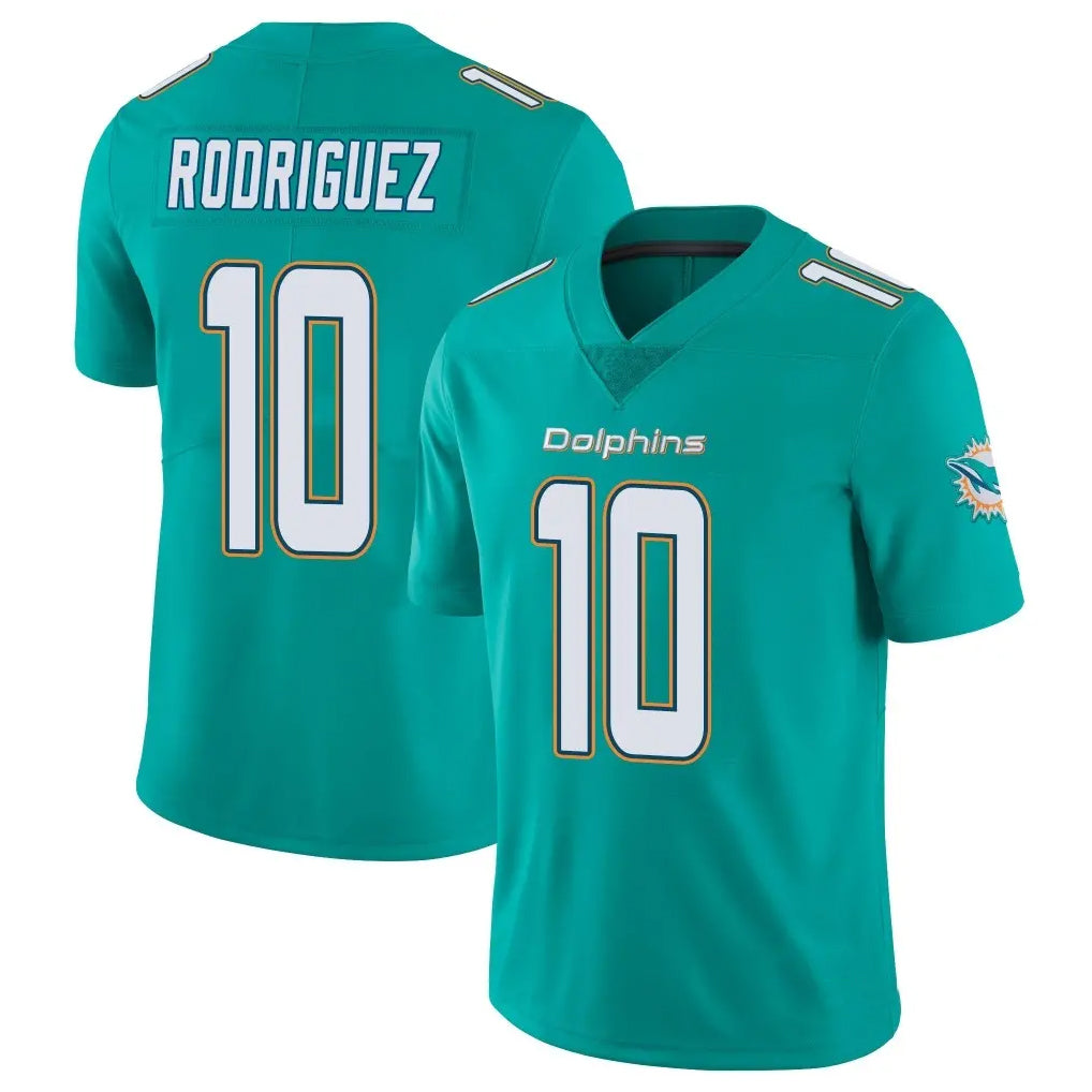 Pouc M.Dolphins #10 Jacob Rodriguez Player Aqua Limited Vapor Untouchable Home Game Stitched Jerseys
