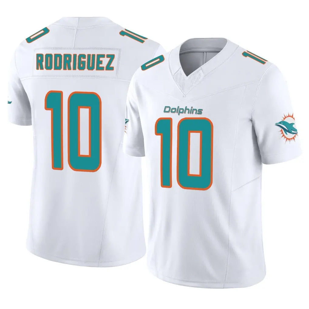 Pouc M.Dolphins #10 Jacob Rodriguez Player White Limited Vapor F.U.S.E. Home Game Stitched Jerseys