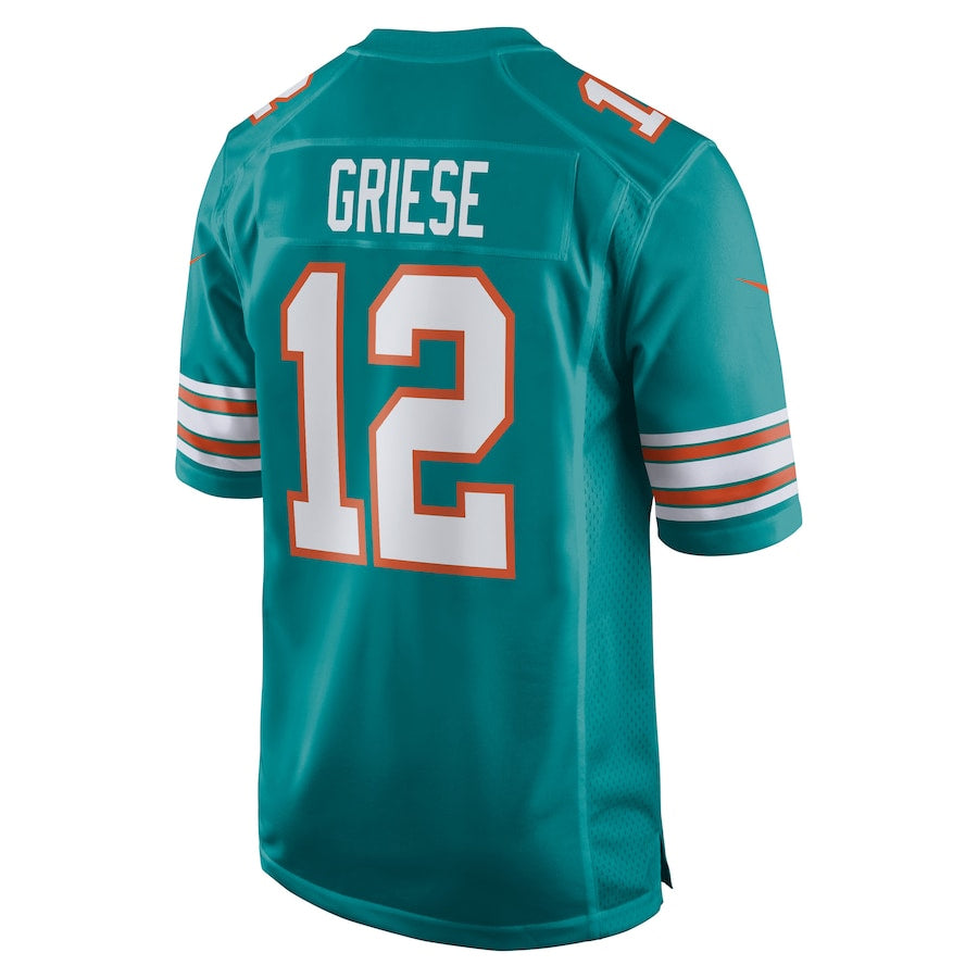 Pouc M.Dolphins #12 Bob Griese Player Aqua Home Game Stitched Jerseys