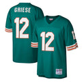 Pouc M.Dolphins #12 Bob Griese Player Mitchell & Ness Aqua Legacy Replica Stitched Jerseys