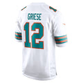 Pouc M.Dolphins #12 Bob Griese Player White Home Game Stitched Jerseys