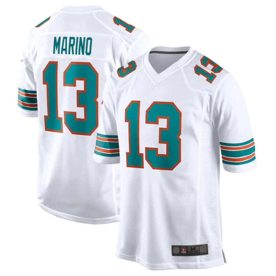 Pouc M.Dolphins #13 Dan Marino White Retired Player Jersey American Stitched Jerseys