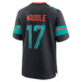 Pouc M.Dolphins #17 Jaylen Waddle Player Blue Rivalries Collection Game Stitched Jersey
