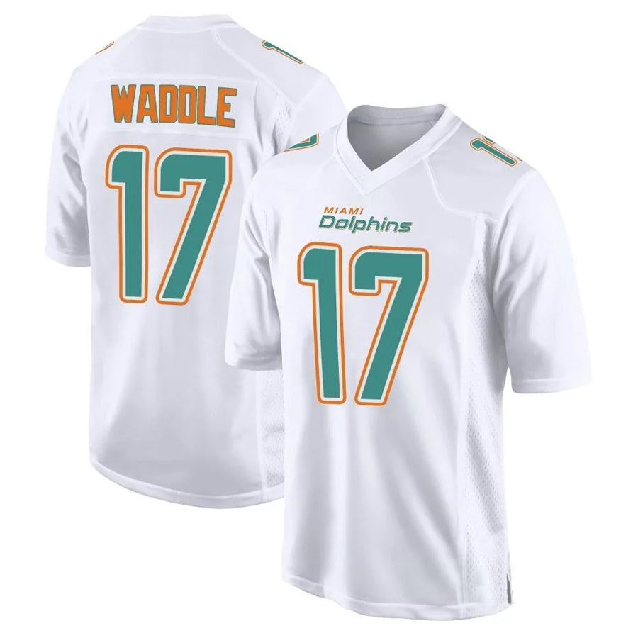 Pouc M.Dolphins #17 Jaylen Waddle Player White Fashion Game Stitched Jerseys