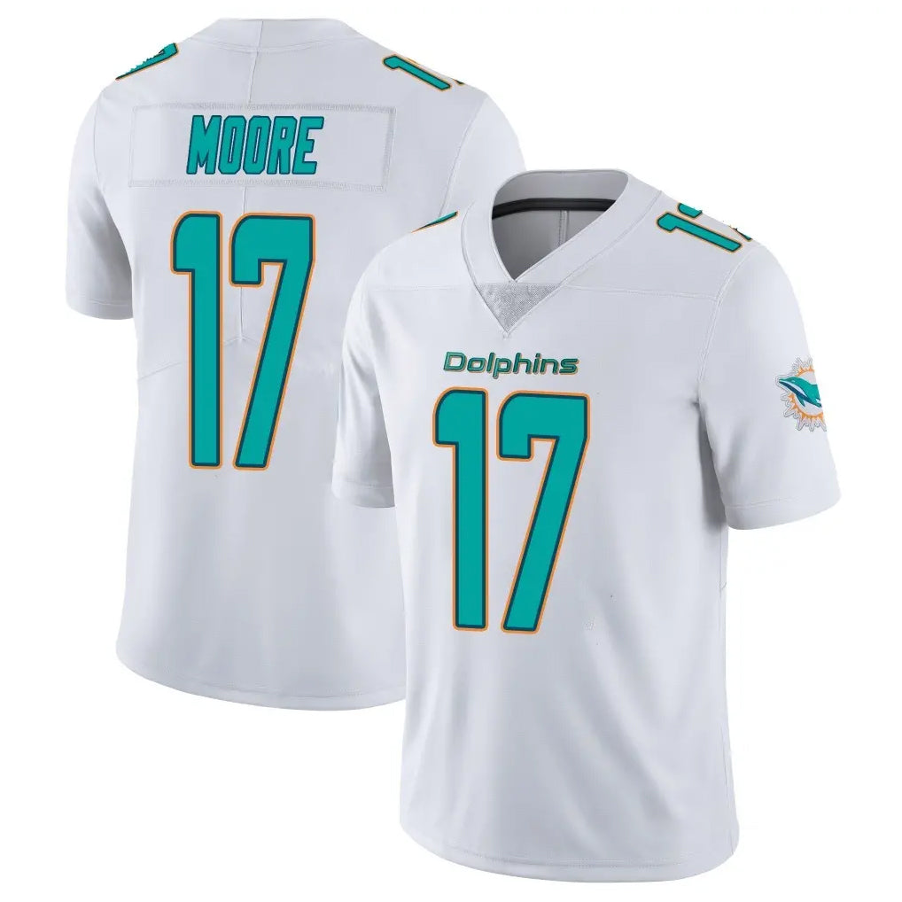 Pouc M.Dolphins #17 Trey Moore Player White Limited Vapor Untouchable Home Game Stitched Jerseys