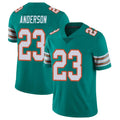 Pouc M.Dolphins #23 Zayne Anderson Player Aqua Limited Alternate Vapor Untouchable Home Game Stitched Jerseys
