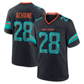 Pouc M.Dolphins #28 De?¡¥Von Achane Player Blue Rivalries Collection Game Stitched Jerseys