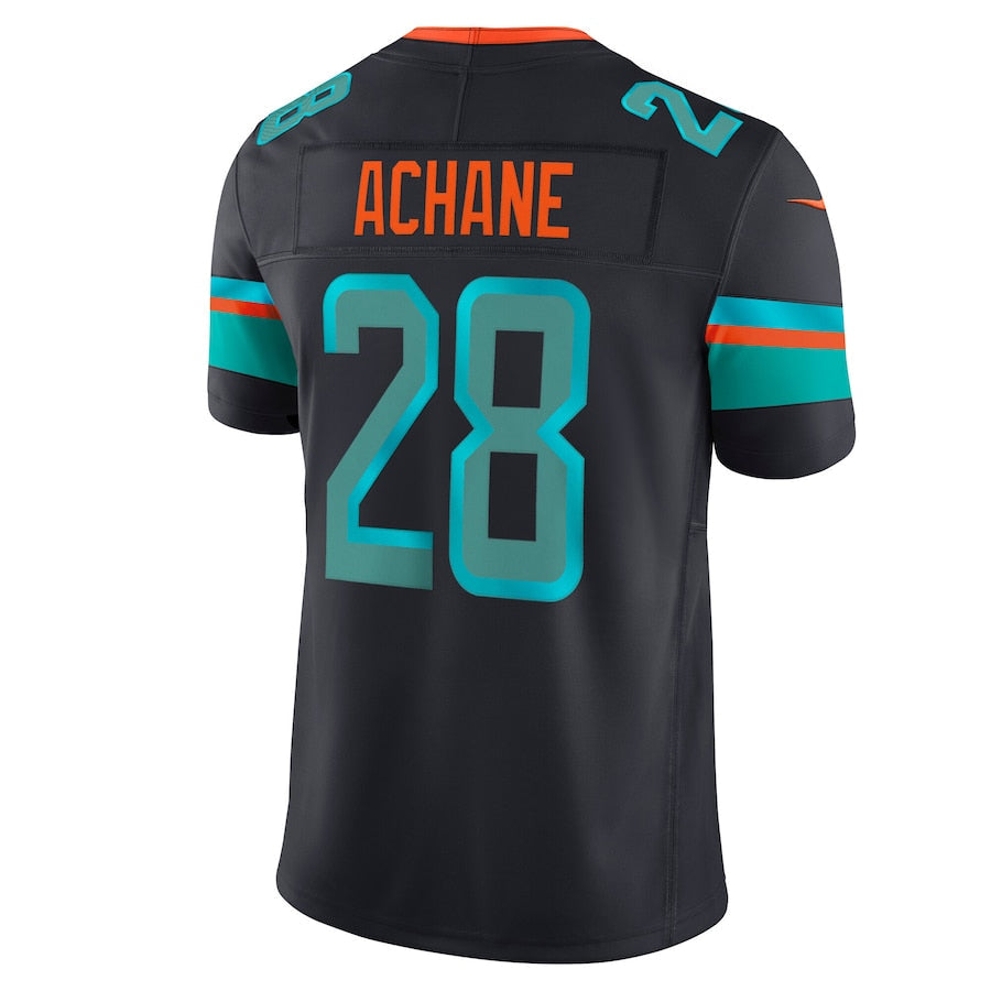 Pouc M.Dolphins #28 De?¡¥Von Achane Player Blue Rivalries Collection Vapor Limited Stitched Jersey