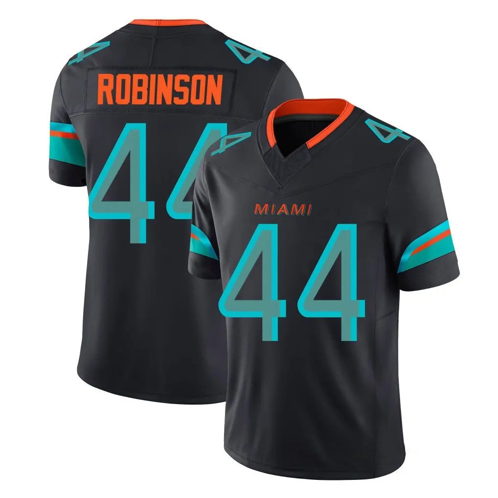 Pouc M.Dolphins #44 Chop Robinson Player Black Limited Pitch Rivalries Collection Home Game Stitched Jerseys