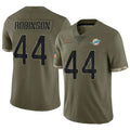 Pouc M.Dolphins #44 Chop Robinson Player Salute To Service Olive Stitched Jerseys
