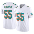 Pouc M.Dolphins #55 Aaron Brewer Player White Limited Vapor F.U.S.E. Home Game Stitched Jerseys