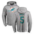 Pouc M.Dolphins #5 Jaylen Wright Player Gray LOGO Pullover Hoodies Limited Stitched Jerseys