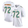 Pouc M.Dolphins #72 Jonah Savaiinaea Player White Fashion Home Game Stitched Jerseys