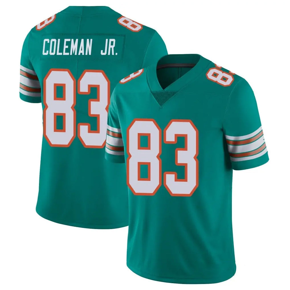 Pouc M.Dolphins #83 Kevin Coleman Jr. Player Aqua Limited Alternate Vapor Untouchable Home Game Stitched Jerseys