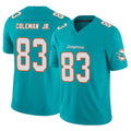 Pouc M.Dolphins #83 Kevin Coleman Jr. Player Aqua Limited Vapor F.U.S.E. Home Game Stitched Jerseys