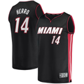 Pouc M.Heat #14 Tyler Herro Black Fast Break Replica Jerseys - Icon Edition