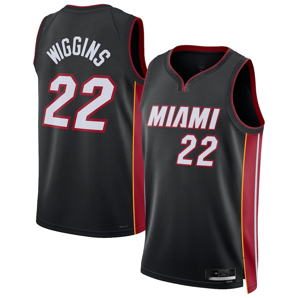 Pouc M.Heat #22 Andrew Wiggins Black Swingman Jerseys - Icon Edition