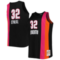 Pouc M.Heat #32 Shaquille O'Neal Mitchell & Ness Black Big & Tall Hardwood Classics 2005-2006 Swingman Jerseys
