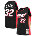 Pouc M.Heat #32 Shaquille O'Neal Mitchell & Ness Black Hardwood Classics Swingman Jerseys