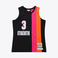 Pouc M.Heat #3 Dwyane Wade Mitchell & Ness Black 2005-06 Hardwood Classics Authentic Jerseys